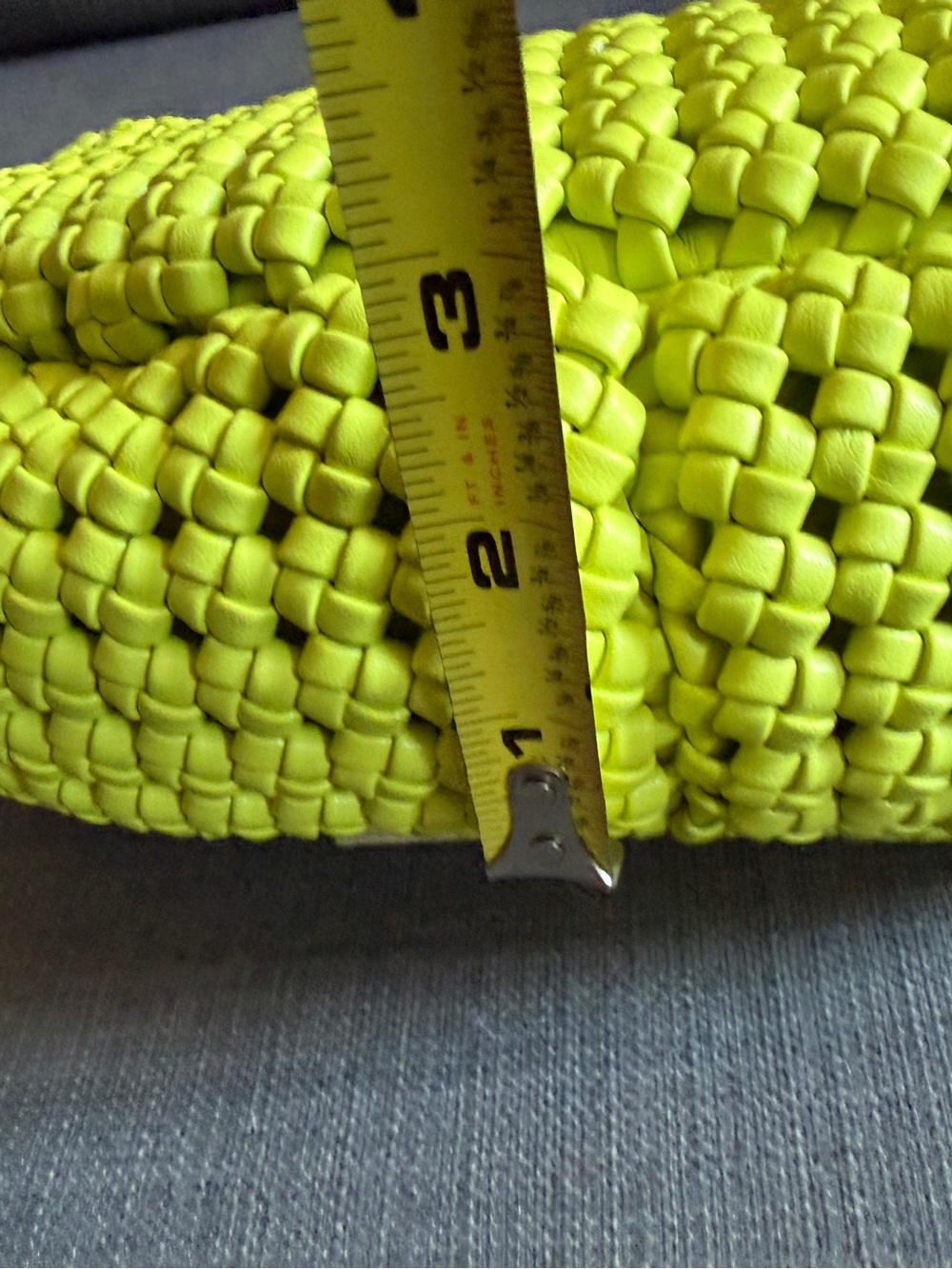 Lime Woven Statement Bag - Picture 9 of 9